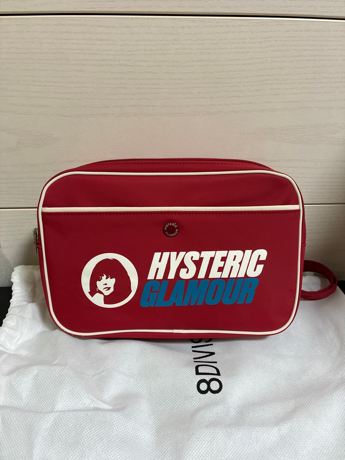 히스테릭 글래머 써클 걸 숄더 백 레드 상품이미지2