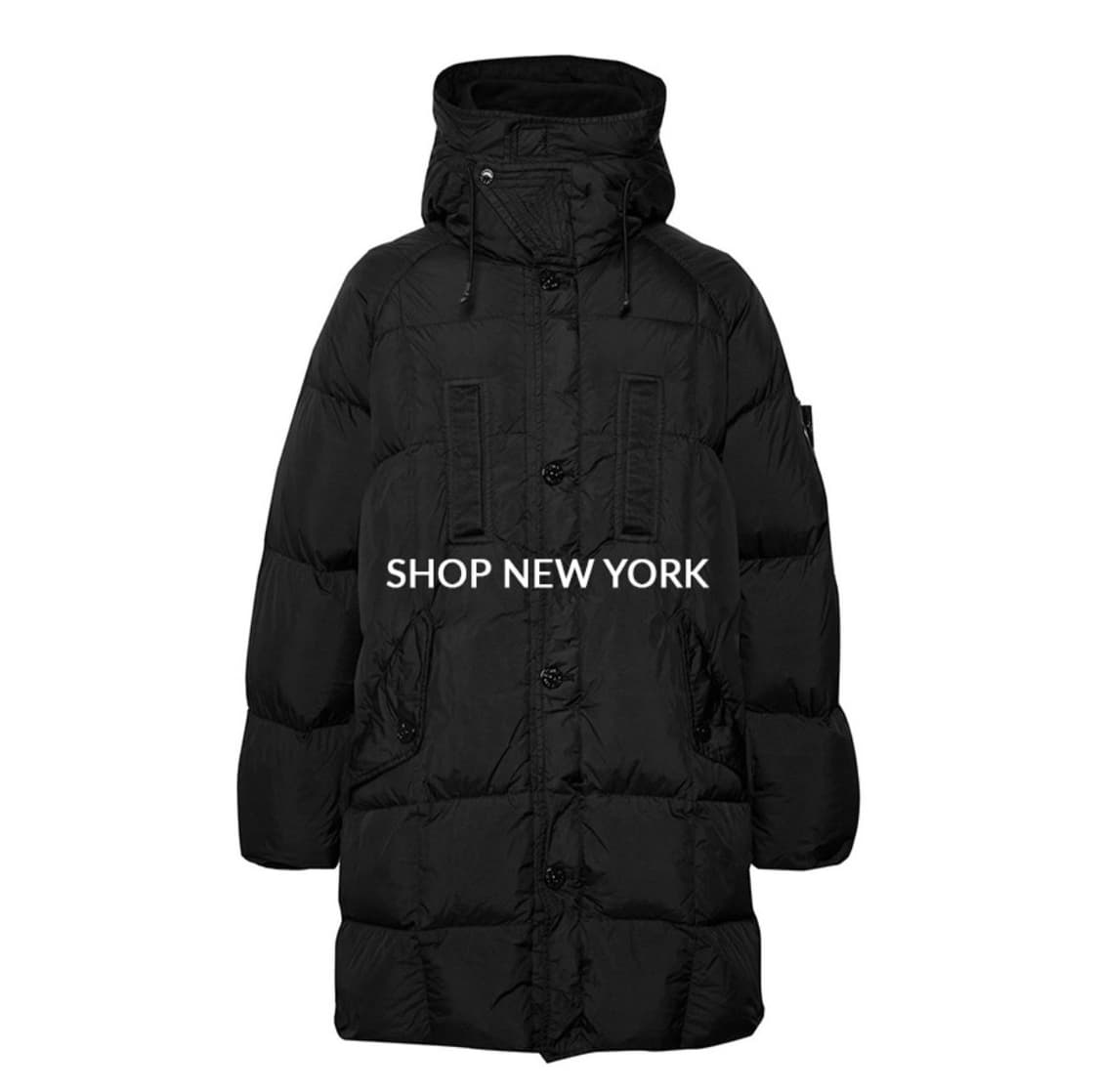 [새상품급] 스톤아일랜드 크링클 렙스 덕다운 롱패딩 블랙 S 상품이미지1