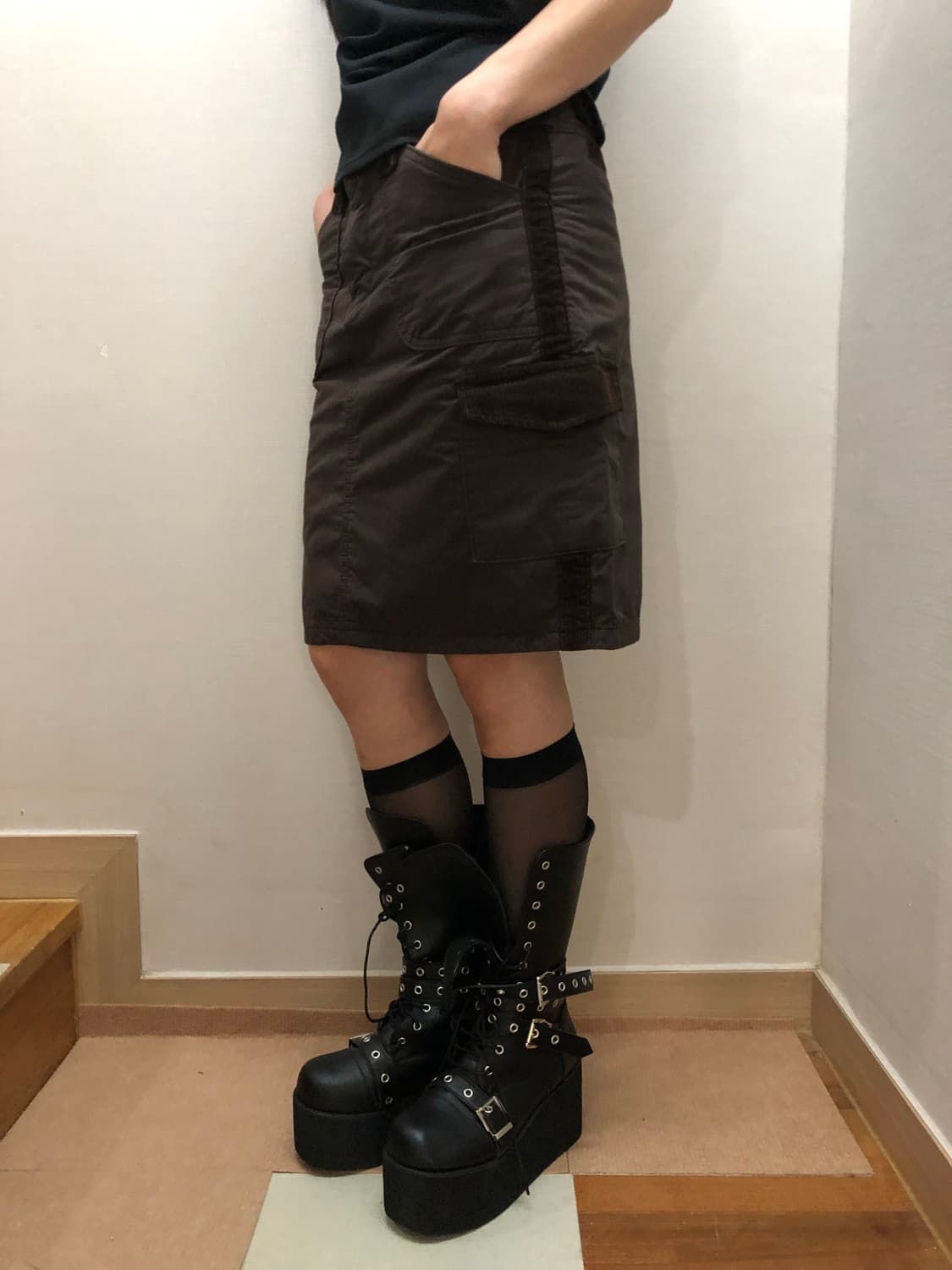 빈티지 브라운 포켓 스커트 상품이미지9