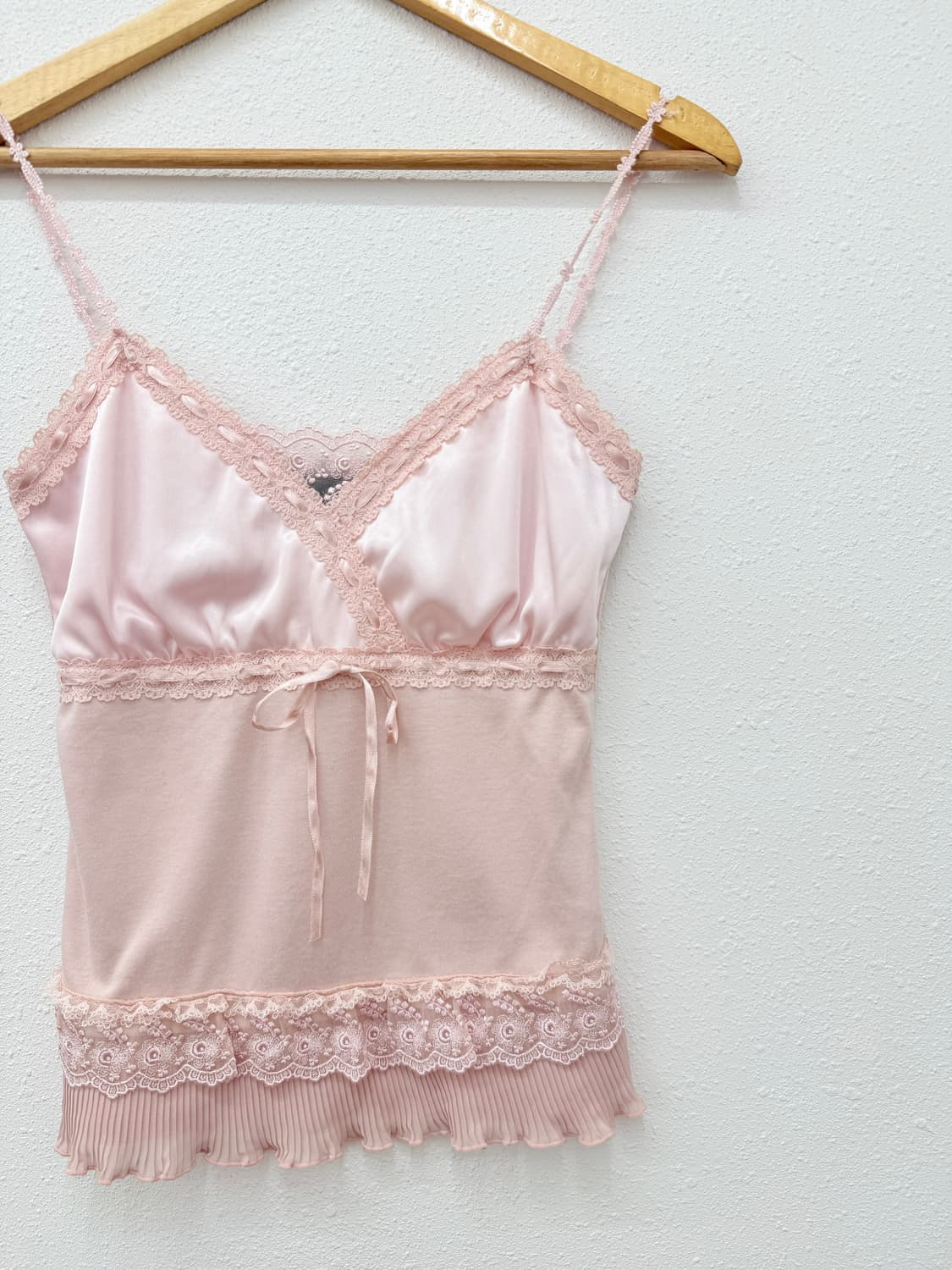 빈티지 핑크 레이스 갸루 슬리브리스 상품이미지2