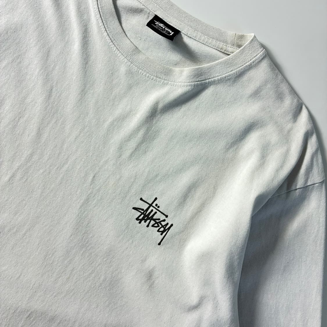 Stussy  스투시 베이직 로고 화이트 롱슬리브 티셔츠  상품이미지4