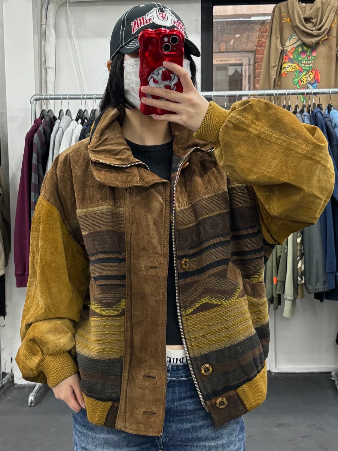 Vittorio Forti 스웨이드 니트 집업 자켓 상품이미지2