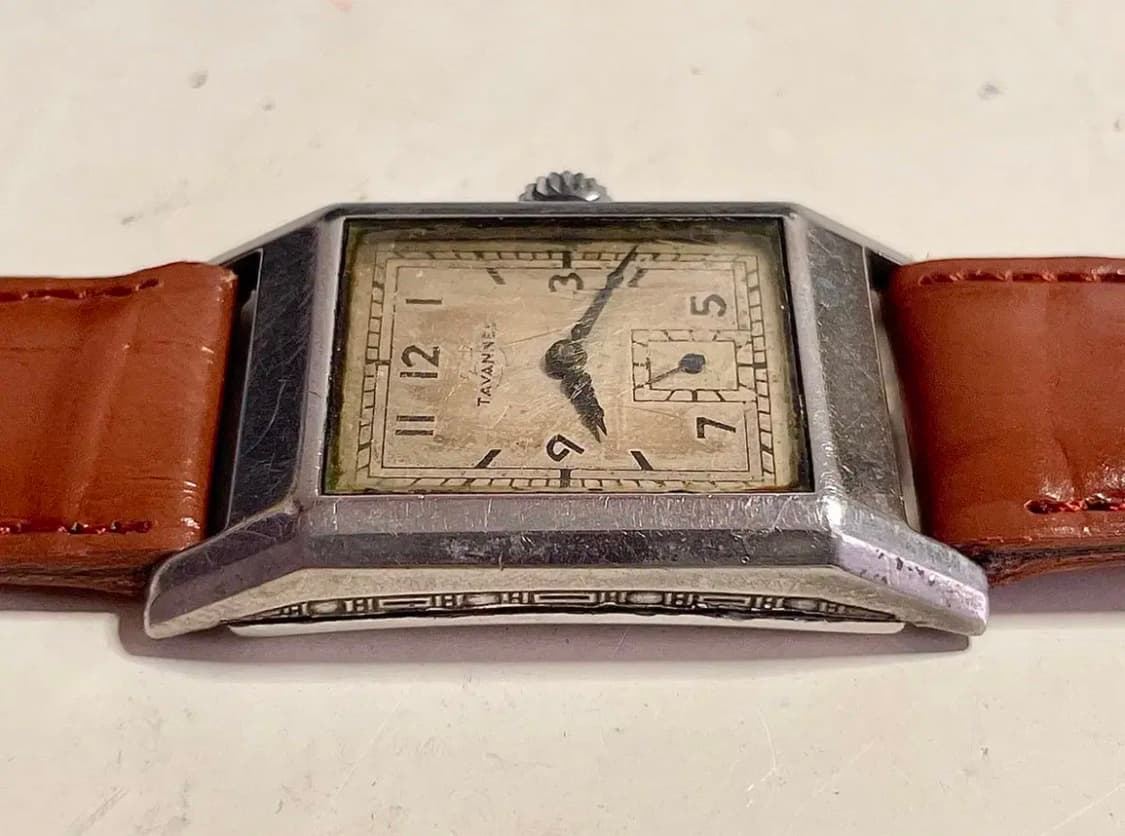 1930년대 빈티지 스위스 탱크 TAVANNES 수동 시계 상품이미지5