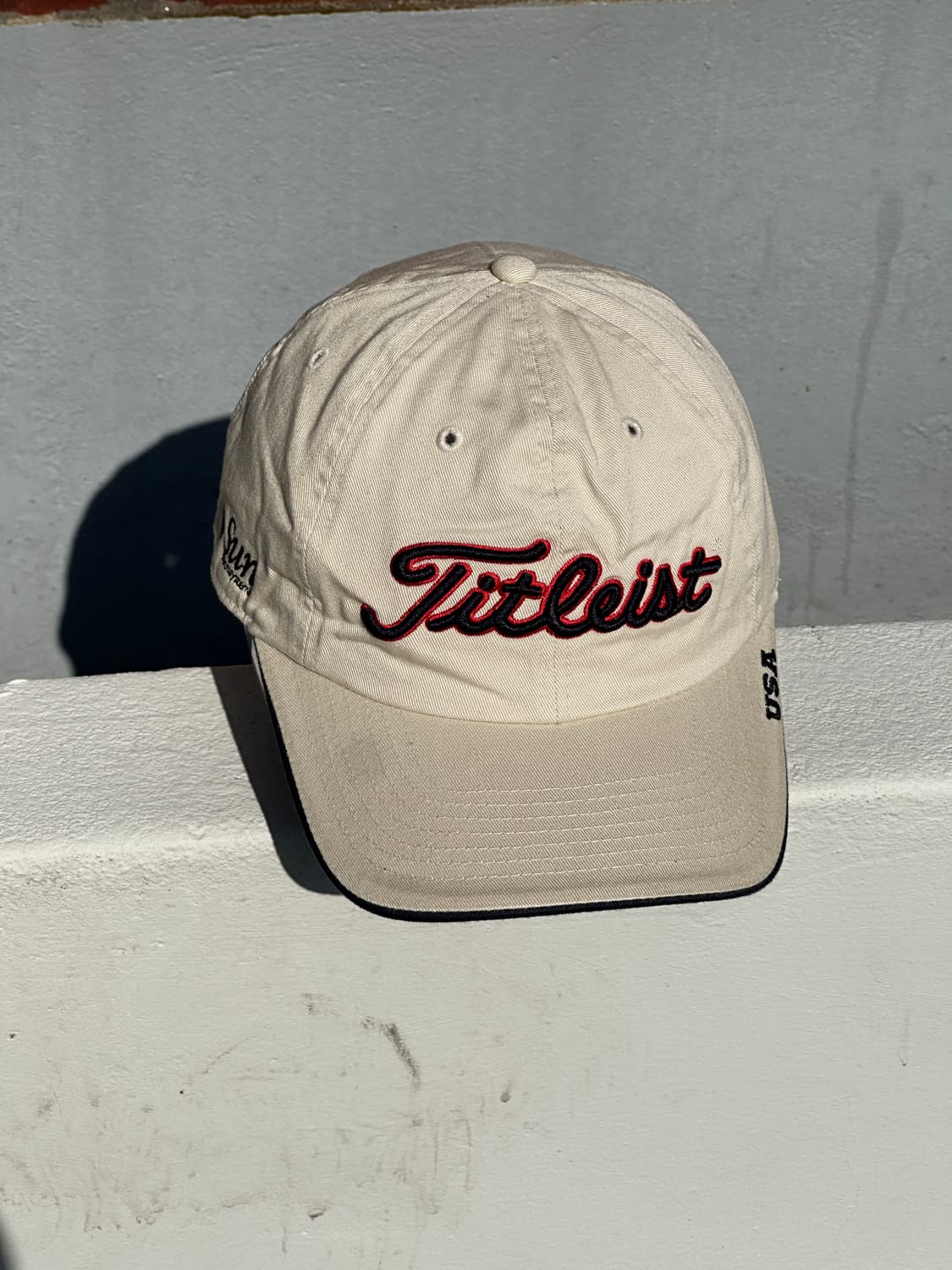 [F] 타이틀리스트 로고 베이지 볼캡 모자 상품이미지1