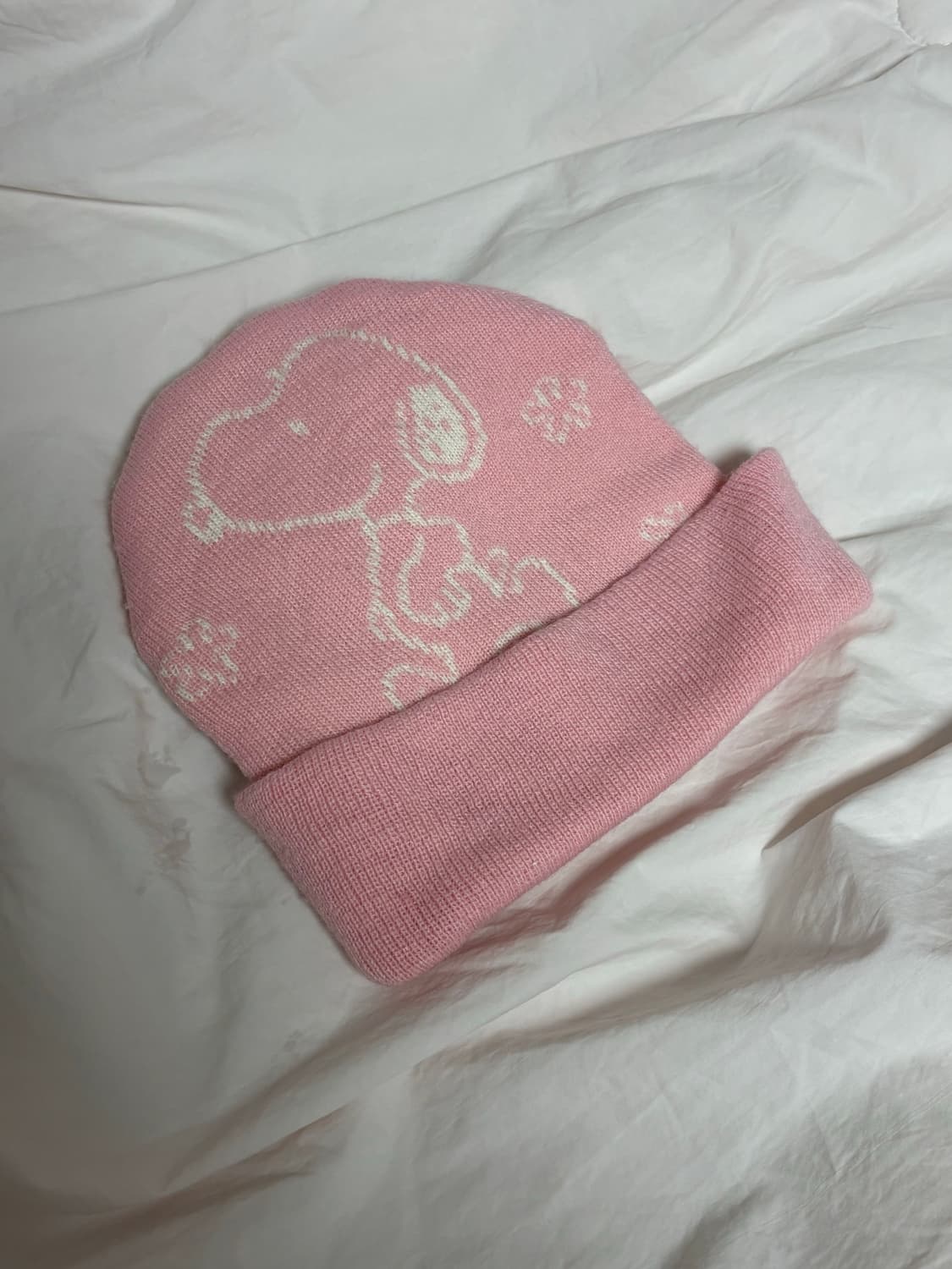 스누피 핑크 재팬 빈티지 비니 갸루 피너츠 상품이미지2