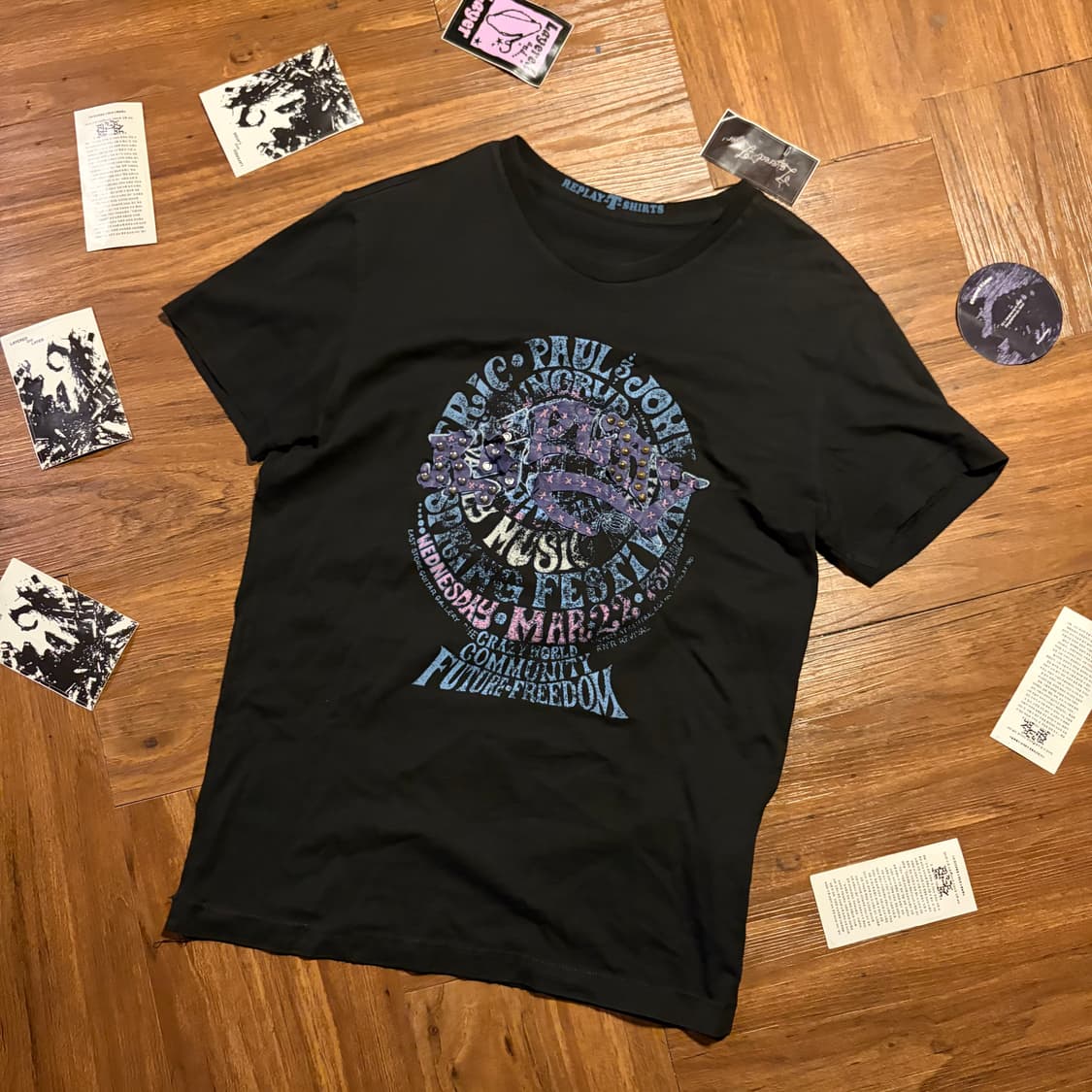 REPLAY TSHIRTS 라운드 프린팅 디테일 티셔츠 상품이미지4