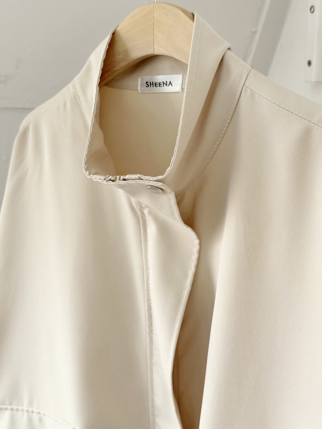 Light poly wide design mid parka 상품이미지2