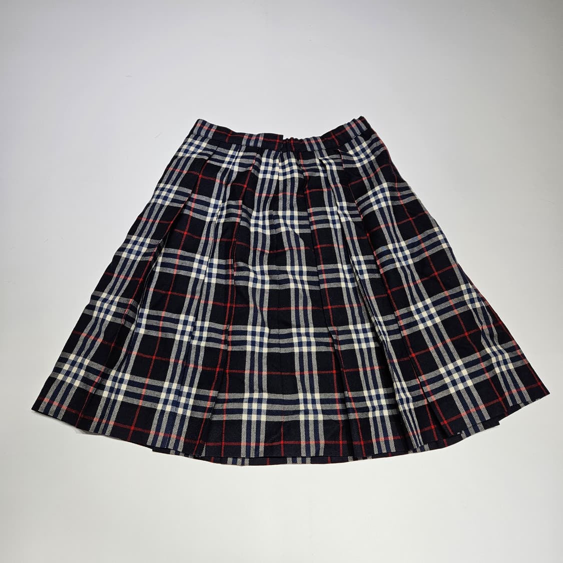 버버리 체크 네이비 스커트[s] 상품이미지3