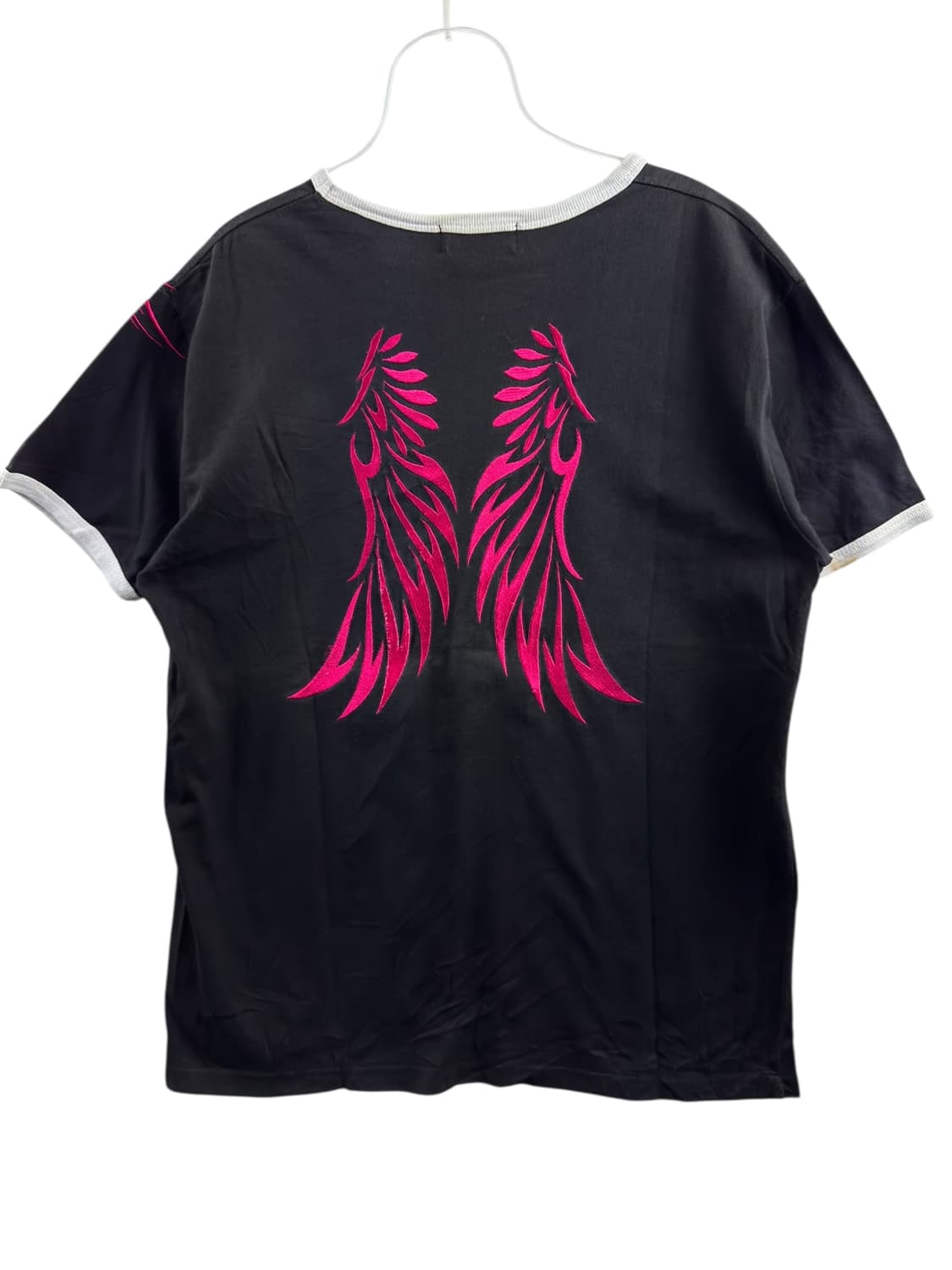 JPN 갸루 Y2K 핑크자수 슬리브1324 상품이미지2