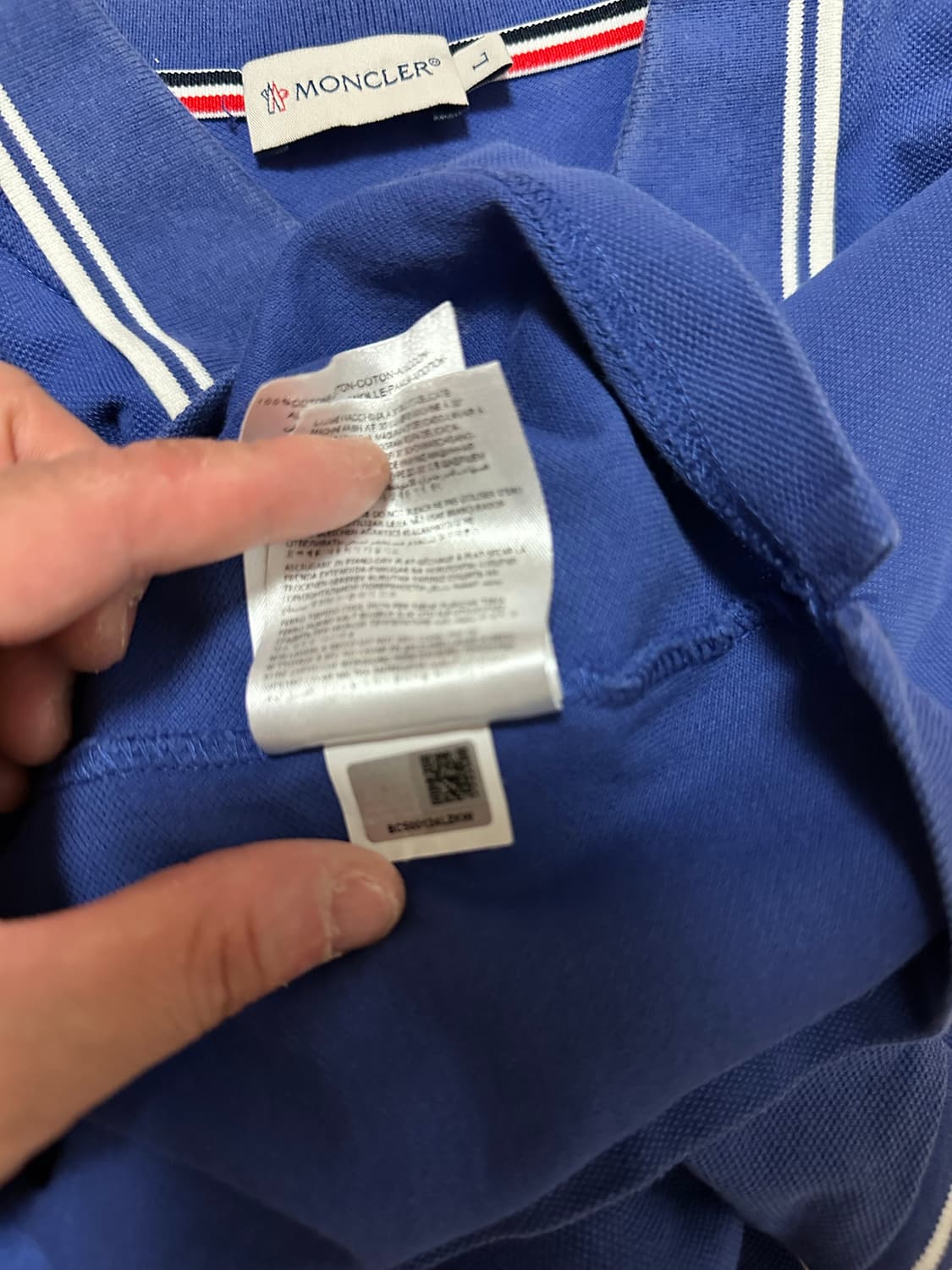 (정품!!) 몽클레르 트리콜로르 카라 폴로 셔츠 L사이즈 상품이미지6