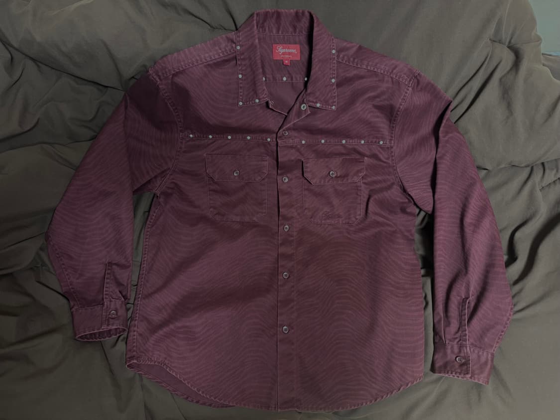 [M] 슈프림 스터드 워크 재킷 버건디 - 22FW 상품이미지3