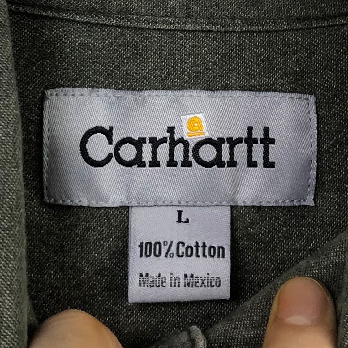 105 칼하트 카키 데님 셔츠 상품이미지3