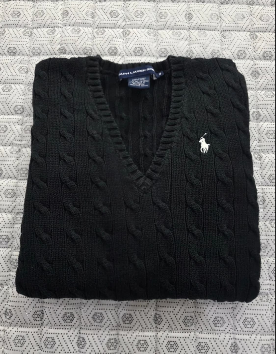 폴로 V넥 꽈배기 니트 ~55 상품이미지3