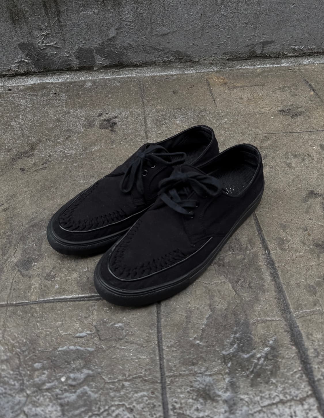 요지야마모토 뿌르옴므 아일렛 크리퍼 스웨이드 스니커즈 상품이미지2