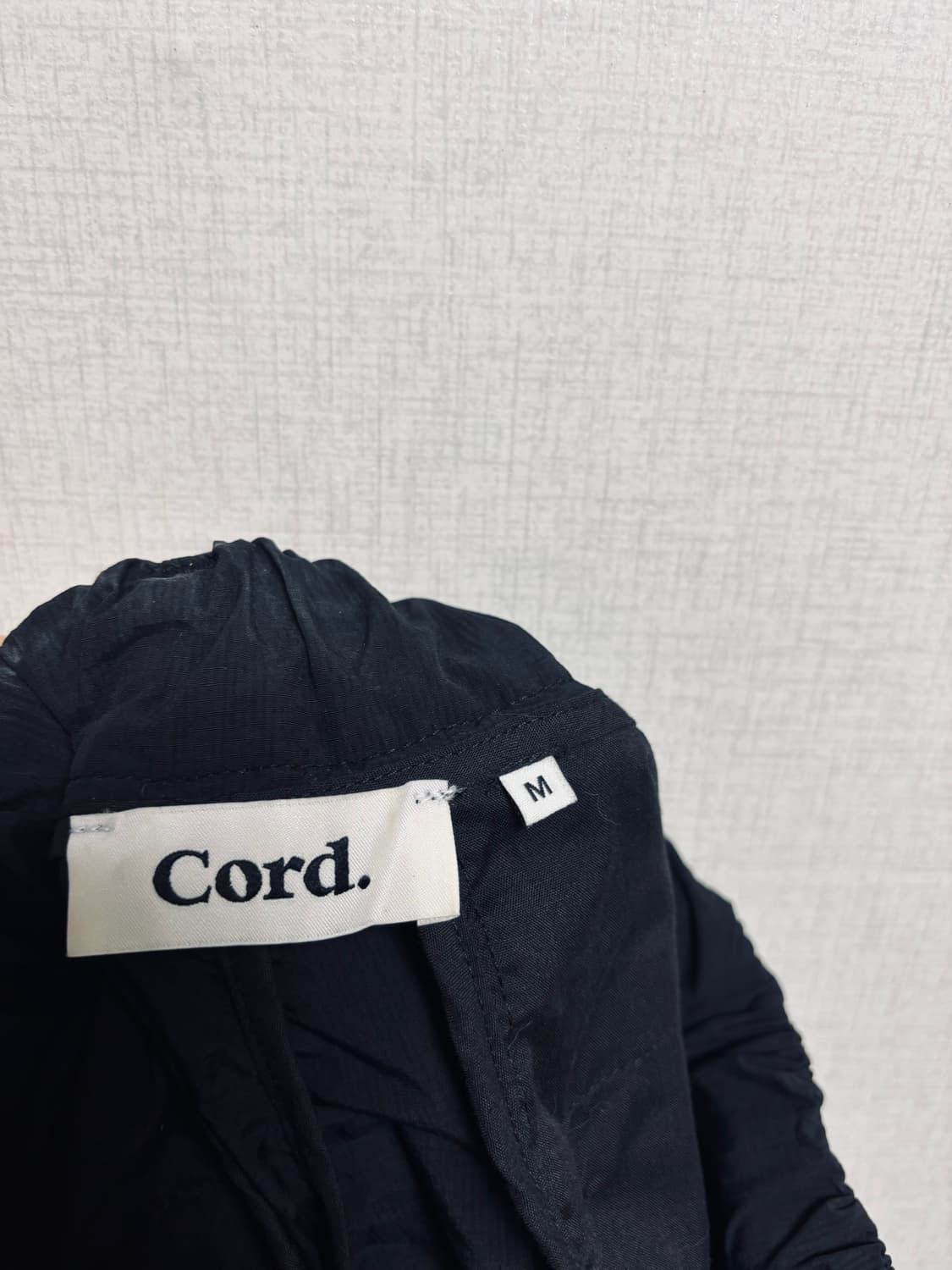 Cord. 나일론 와이드 팬츠 블랙 상품이미지5