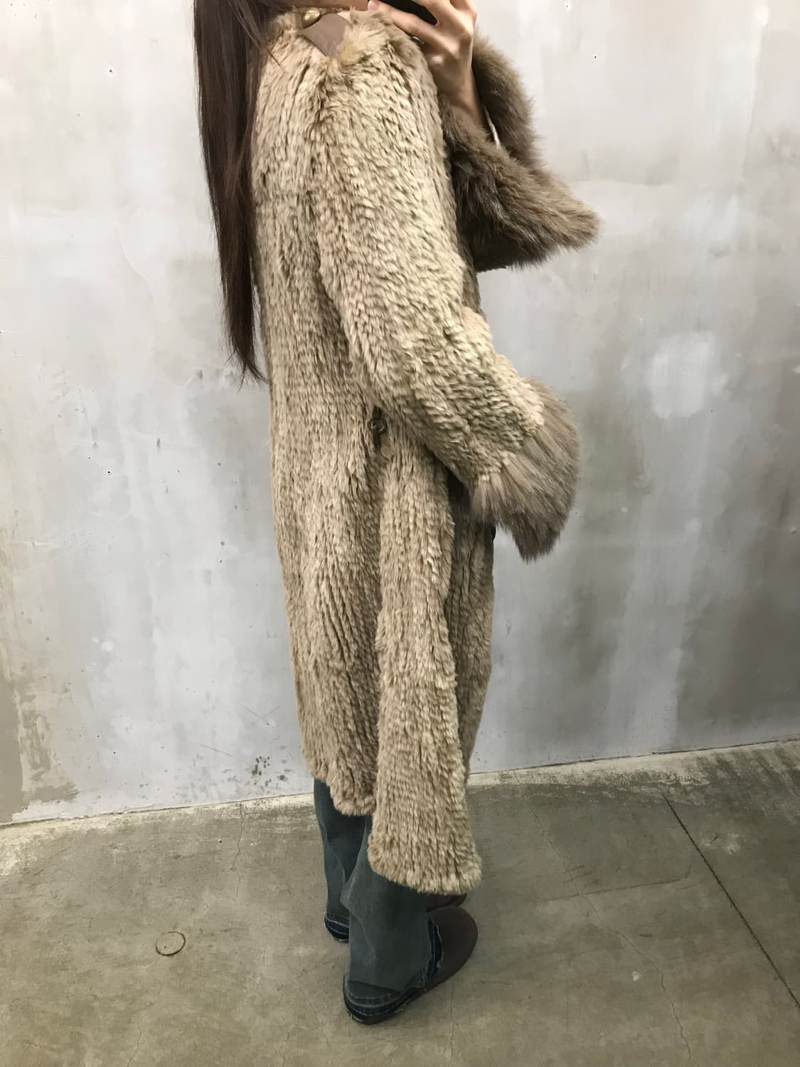 Real leader&fur long coat 상품이미지4