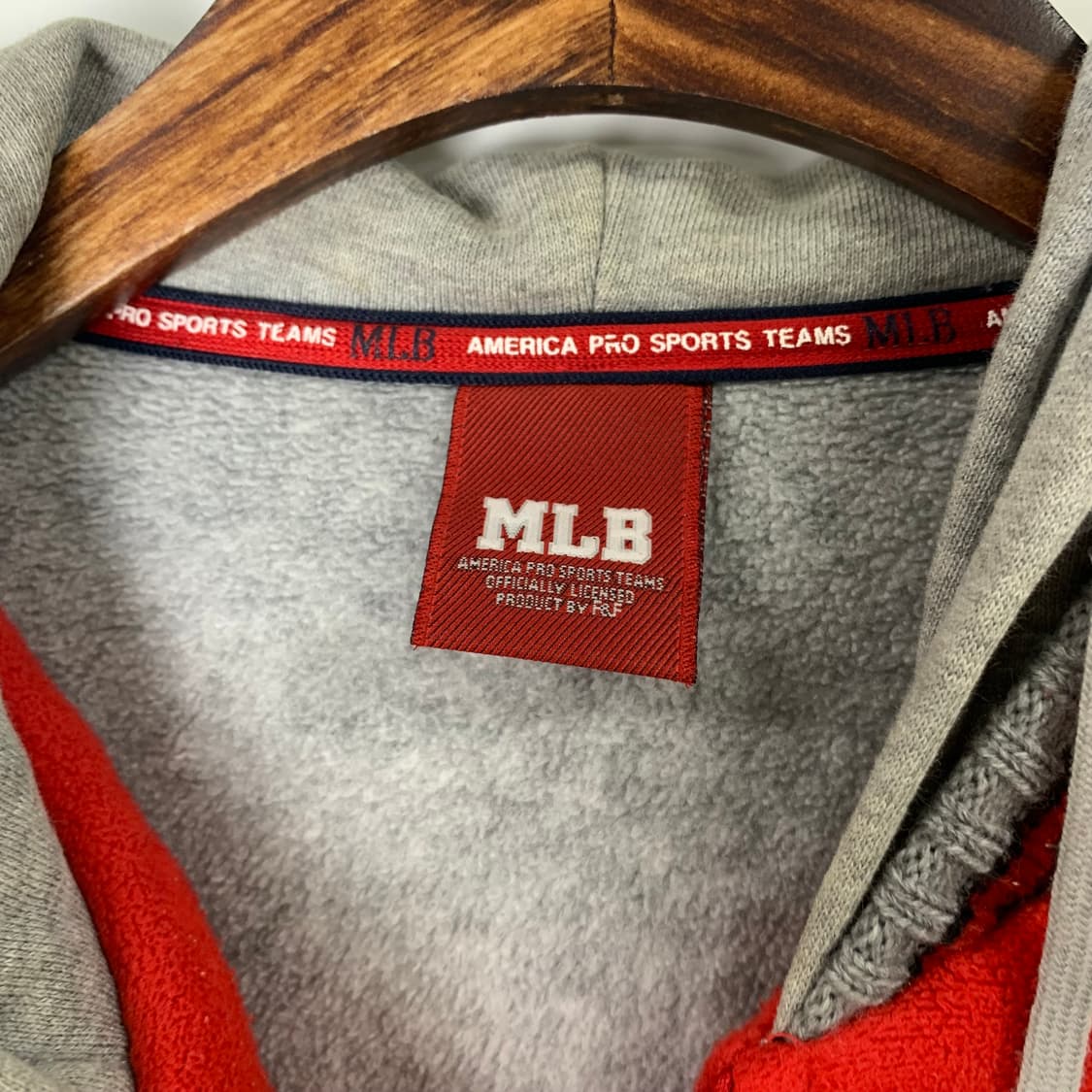 MLB 보스턴 레드삭스 레드 플리스 후드 점퍼 상품이미지7