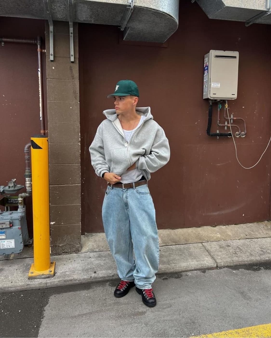 90s 러셀 에슬레틱 블랭크 그레이 후드집업(택표기 xl 상품이미지1