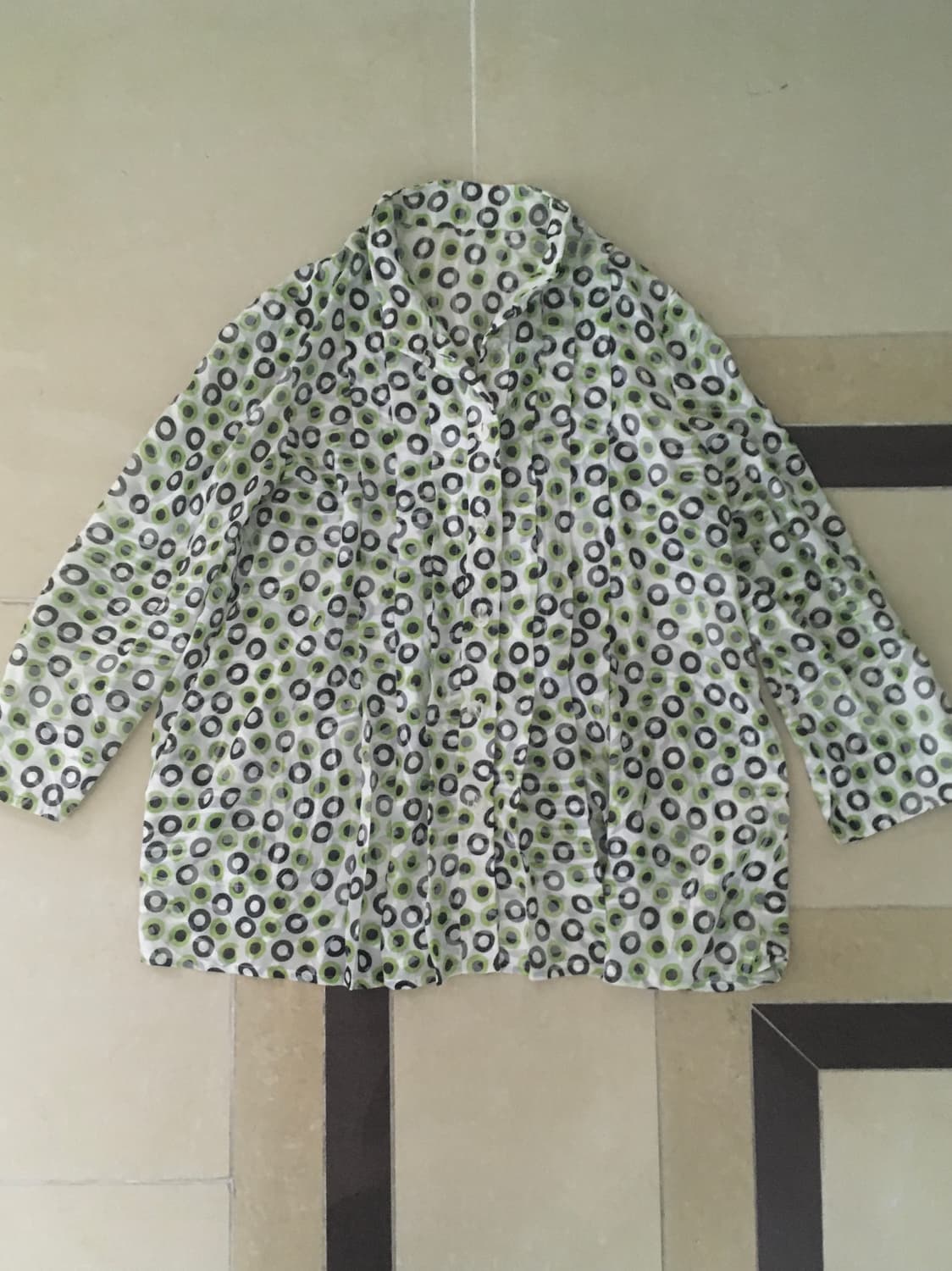 Vintage Lime Dot Blouse 상품이미지6