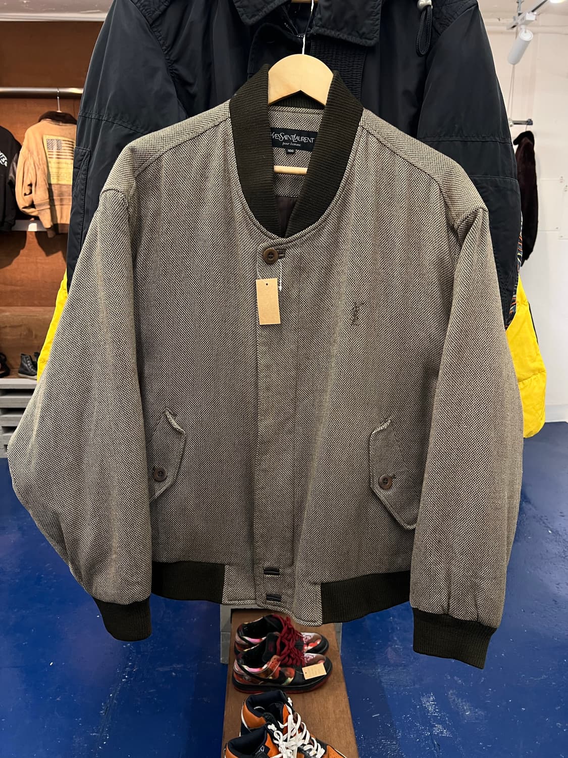 90-00s YSL 입생로랑 울 블루종 자켓 상품이미지3