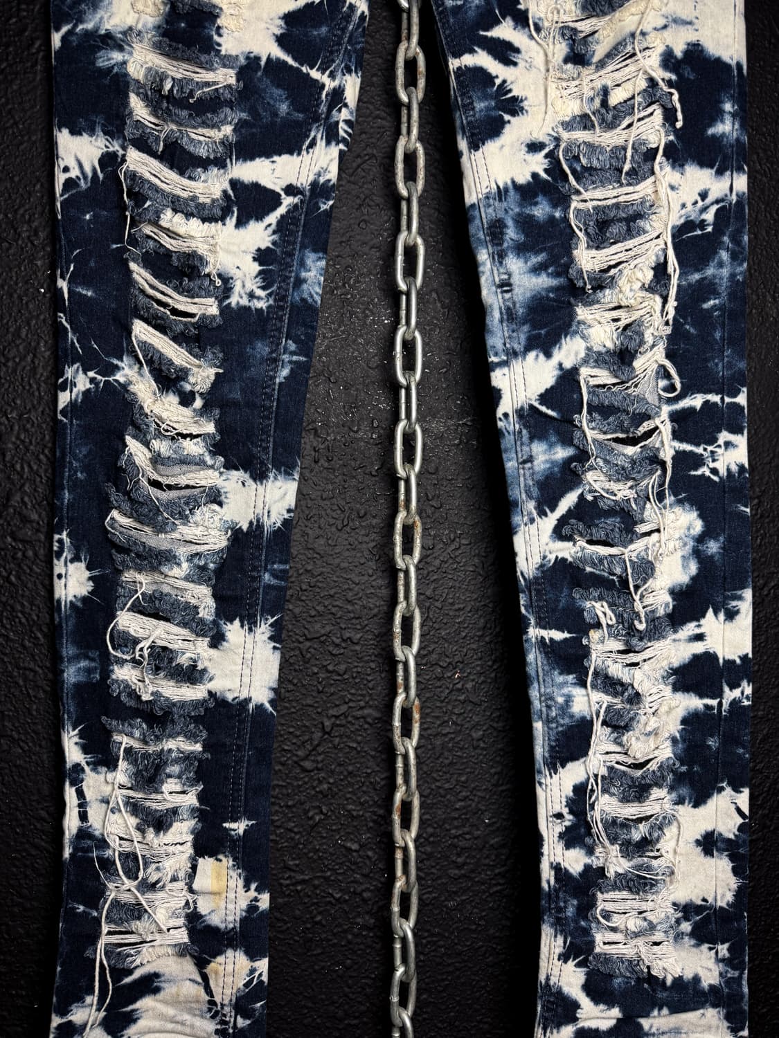 Acid Wash Destroyed Skinny Pants 상품이미지3