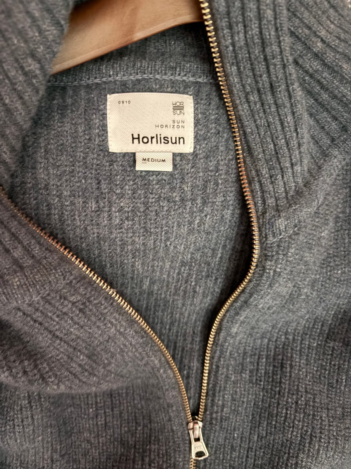 홀리선 마샬 풀 집업 리브 니트 멀티 블루 M사이즈 상품이미지3