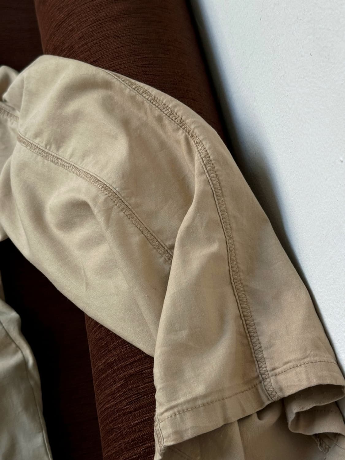 PU blended stretched panel pants 상품이미지4