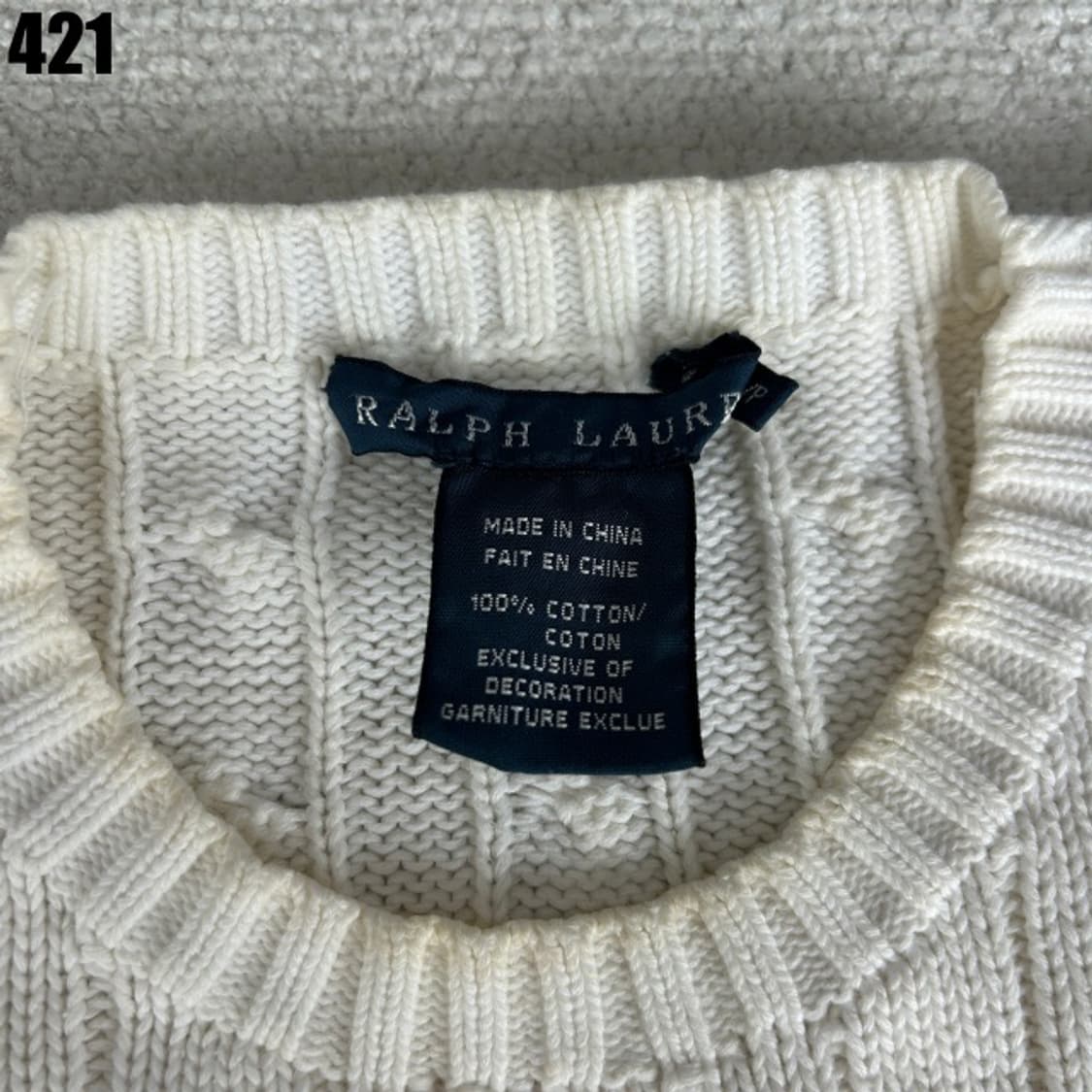 폴로 랄프로렌 니트 아이보리  상품이미지2