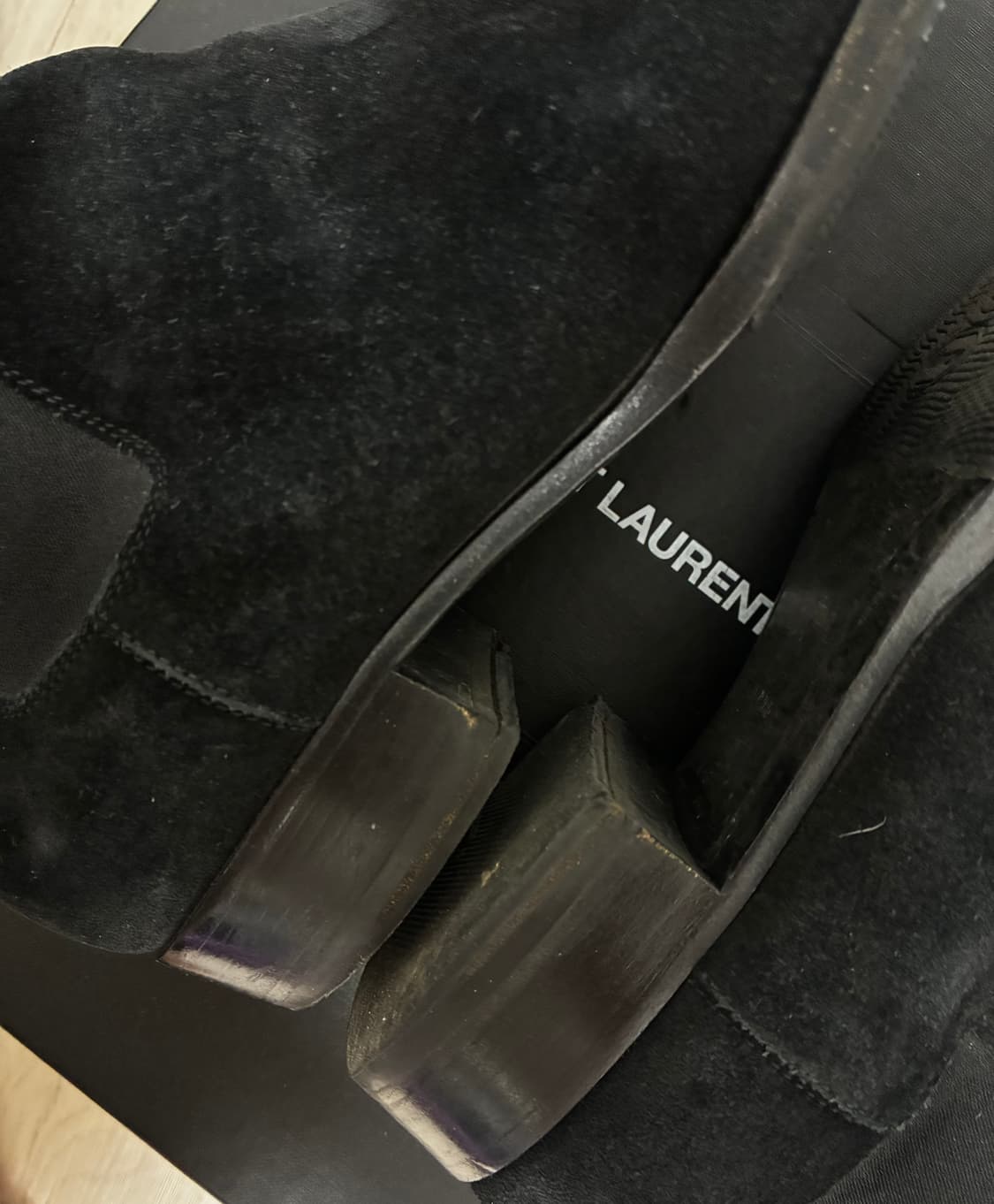 Saint Laurent 스웨이드 와이어트 에디 30 첼시부츠 42 상품이미지3