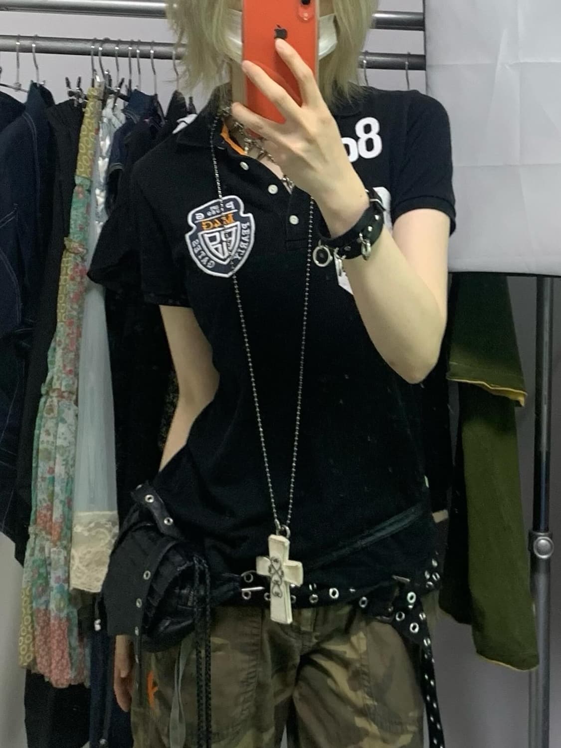 00s 반팔 카라 티셔츠 블랙 스트릿 빈티지 y2k 골프웨어 see 상품이미지7