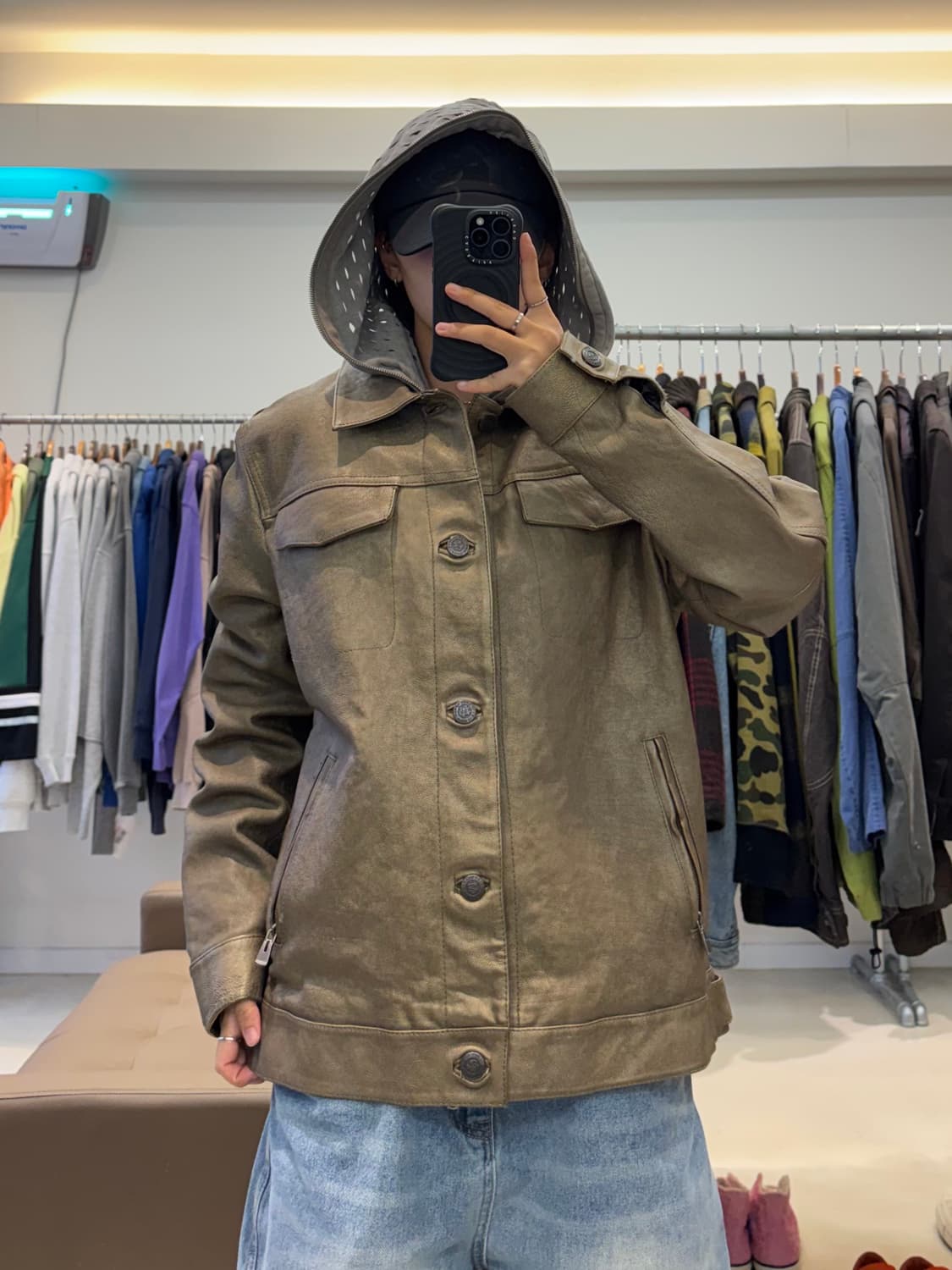 Marbobo classics 레더 트러커 자켓 상품이미지7