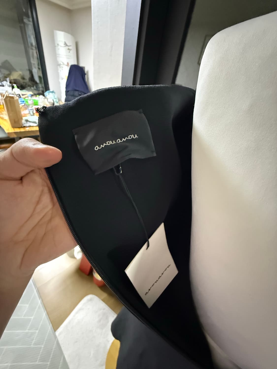 아보아보 블랙 새틴 원피스 상품이미지7