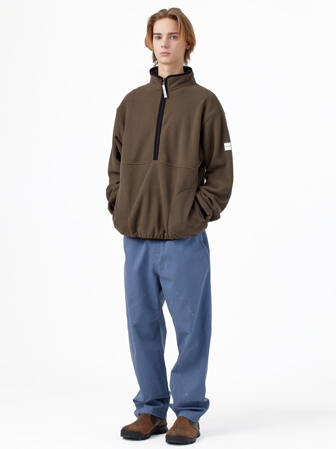 디스이즈네버댓 플리스 하프집업 풀오버 브라운 S 상품이미지4