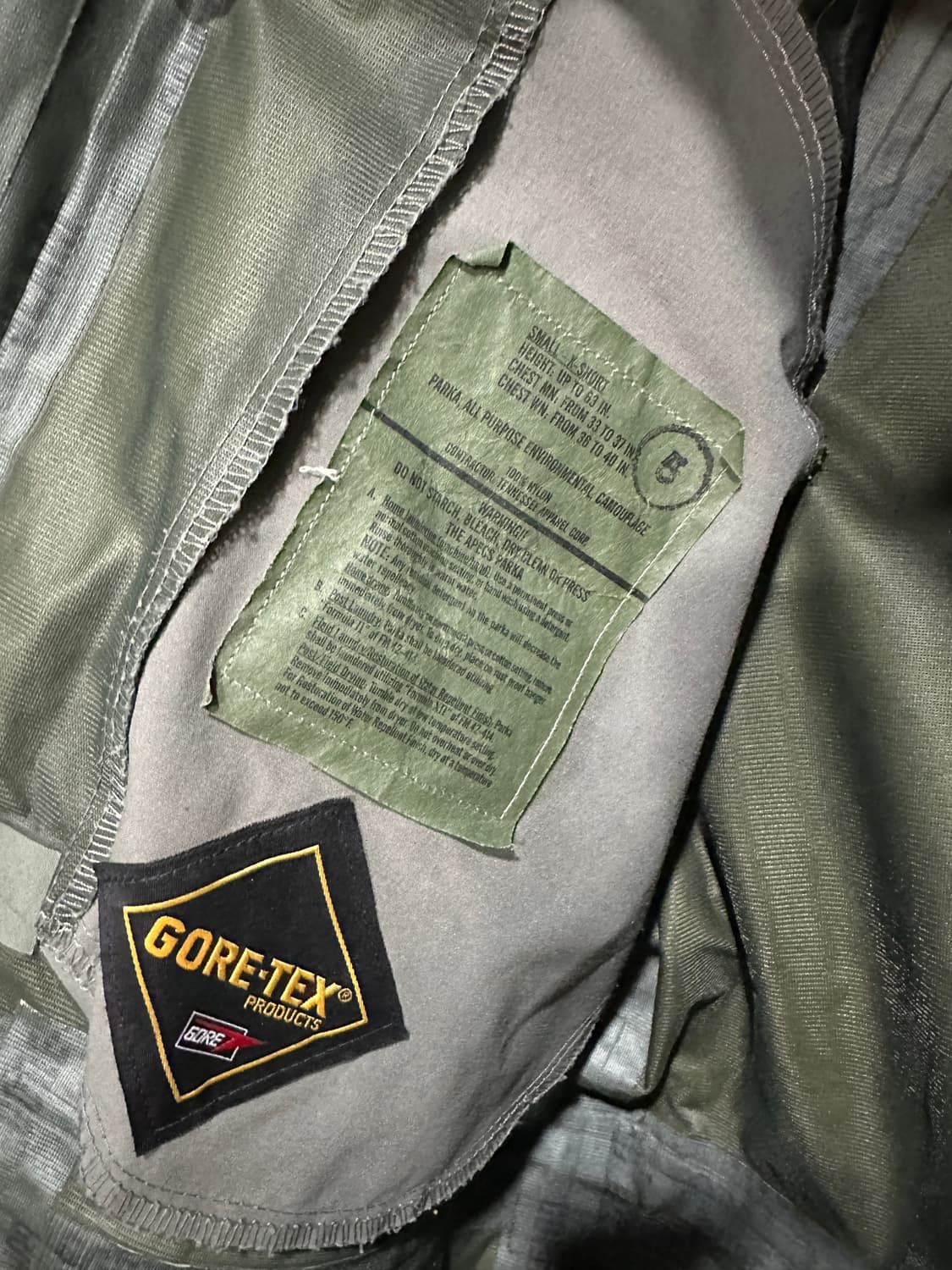 미군고어텍스 바람막이 S 상품이미지7