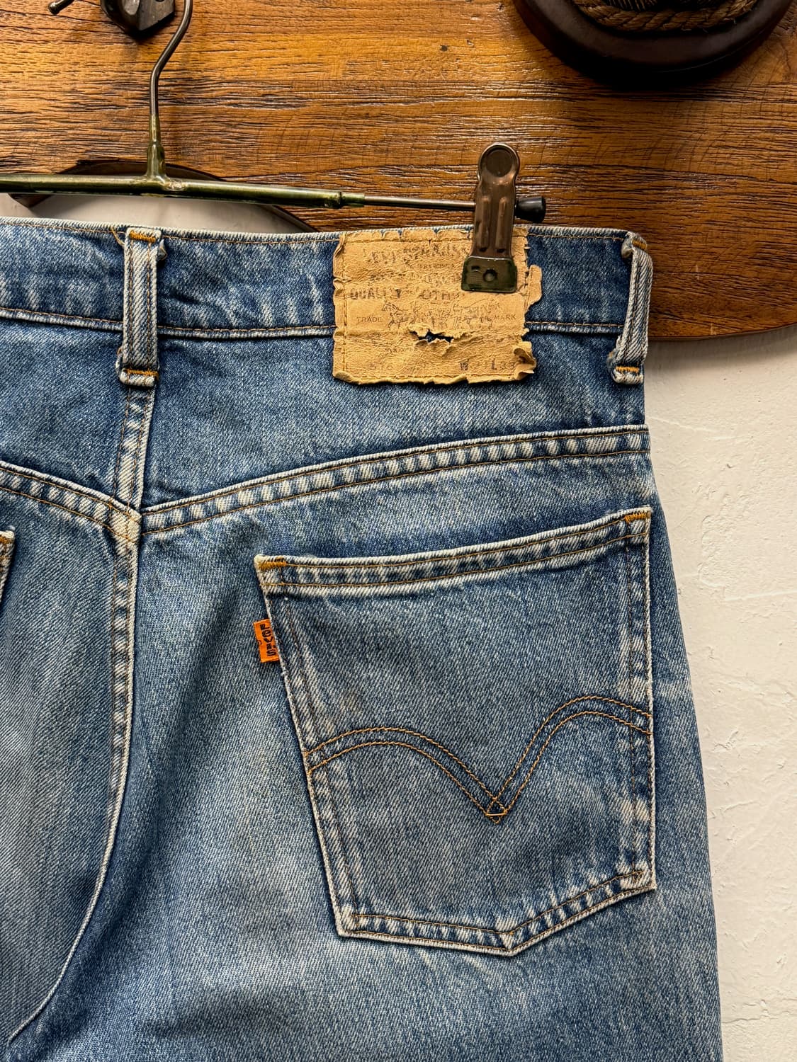 80s Levi's 515 Orange Tab Straight Denim 상품이미지3
