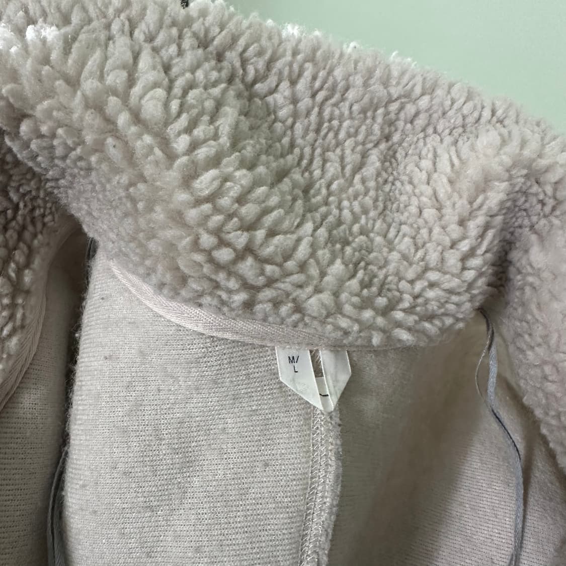 M-L 아르켓 오버핏 아이보리 플리스자켓 상품이미지5