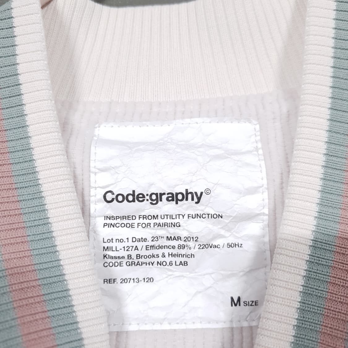 CGP 코드그라피 신형 23FW 코듀로이 배색 바시티 자켓 크림 M 상품이미지5