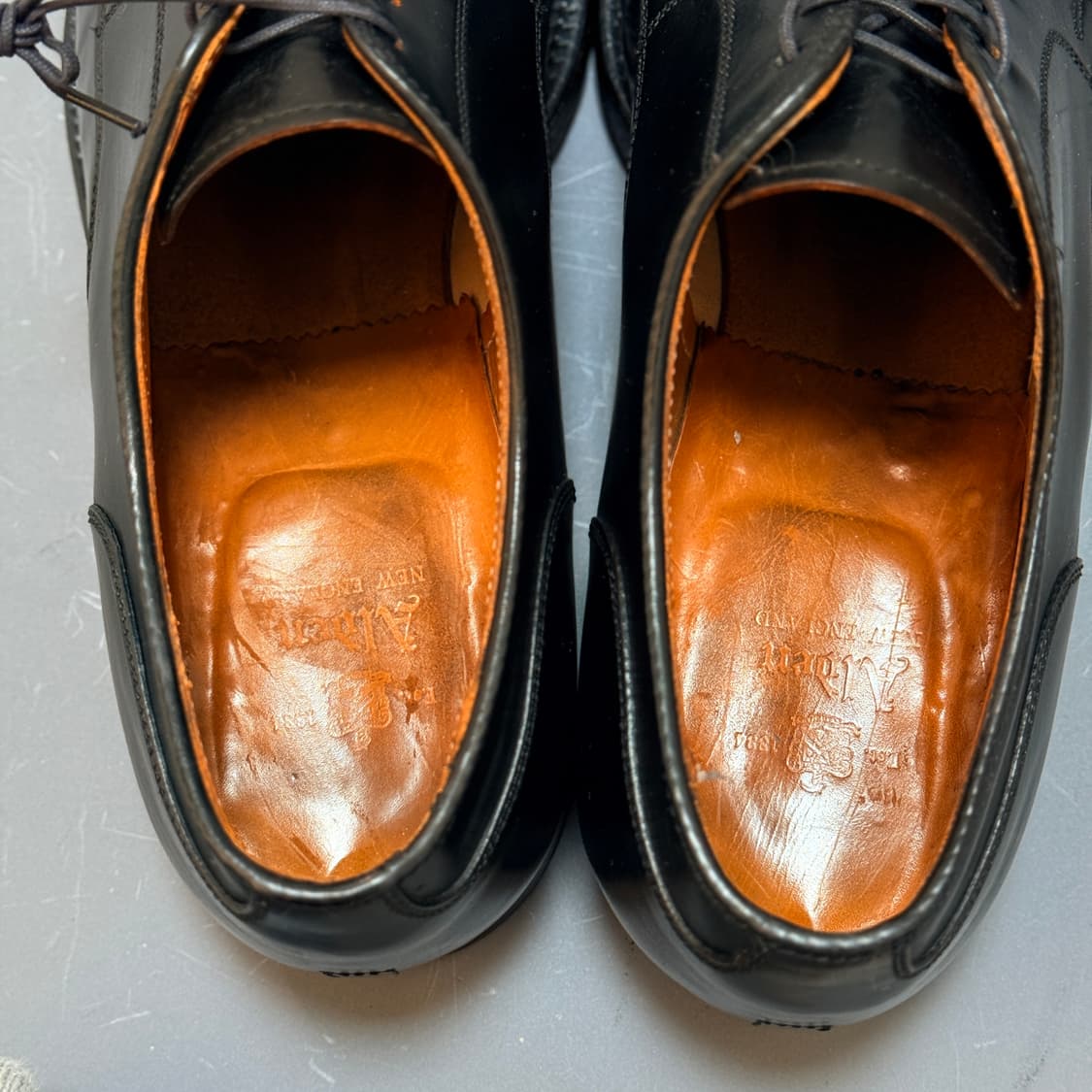 [8.5D] 알든 2161 블랙 코도반 스트레이트 팁 더비  상품이미지9