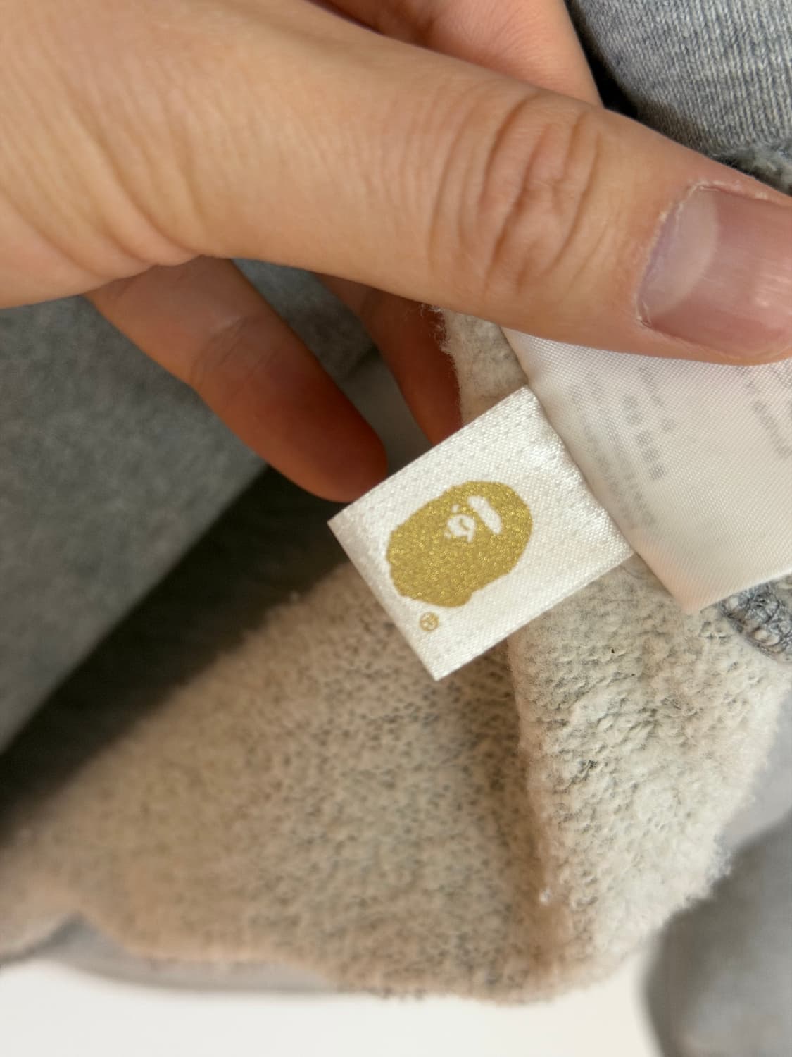 베이프 컬리지 풀오버 후드 그레이 상품이미지4