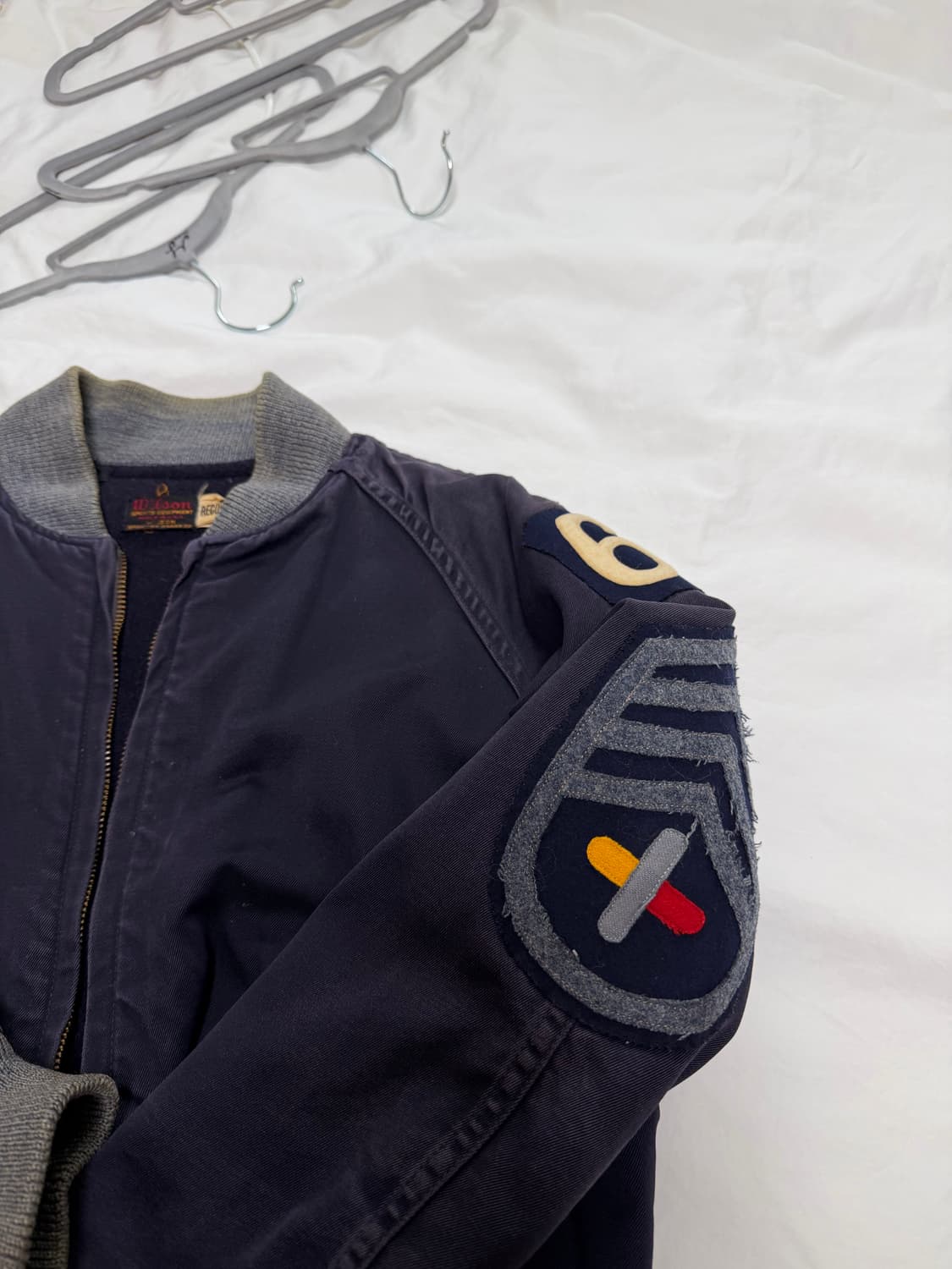 빈티지 퍼플 점퍼 블루종 상품이미지1