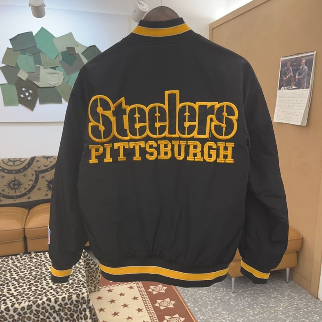 NFL 피츠버그 스틸러스 올드스쿨 레트로 바시티자켓 S C08759 상품이미지4