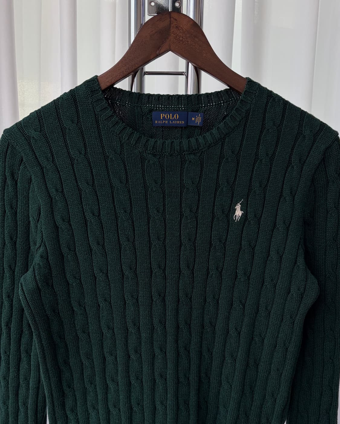 [S-M]폴로 랄프로렌 꽈배기 케이블 코튼 니트 상품이미지5