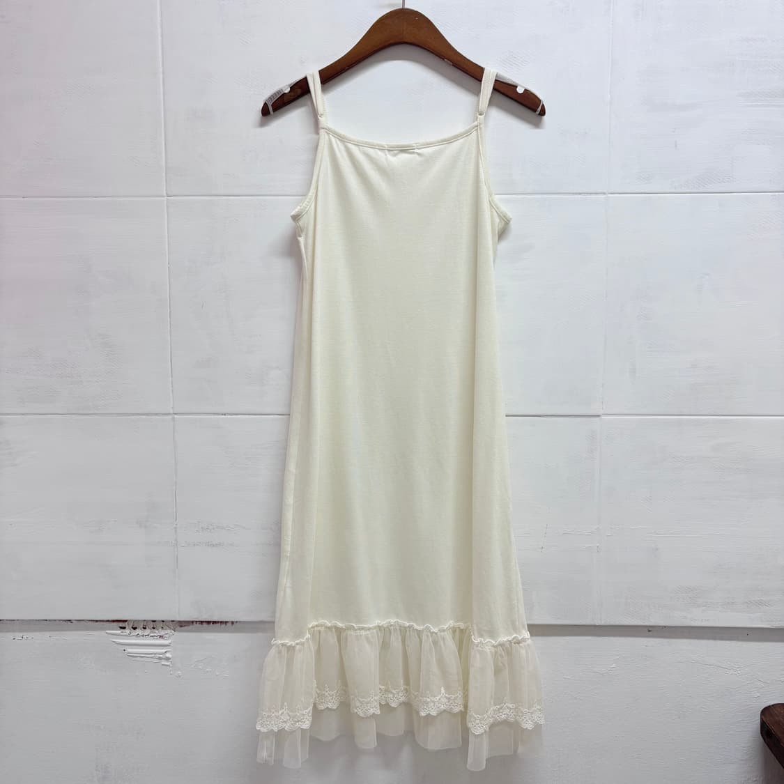 아이보리 레이스 캉캉 모리걸 샤 슬립원피스  상품이미지4