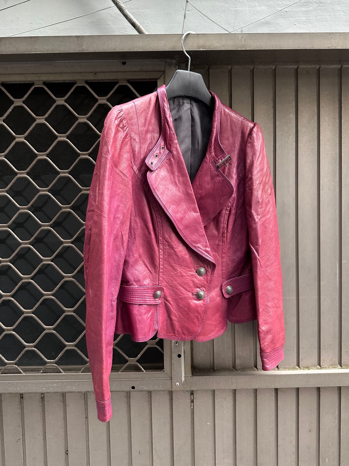 Pinkish Purple Lambs leather jacket 상품이미지1