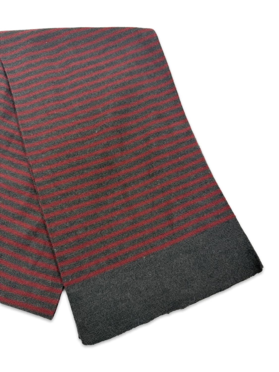 빈티지 그레이 레드 스트라이프 머플러 상품이미지2