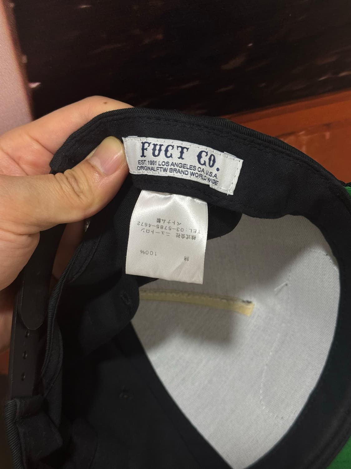 FUCT 퍽트 오발로고 볼캡 블랙 상품이미지5