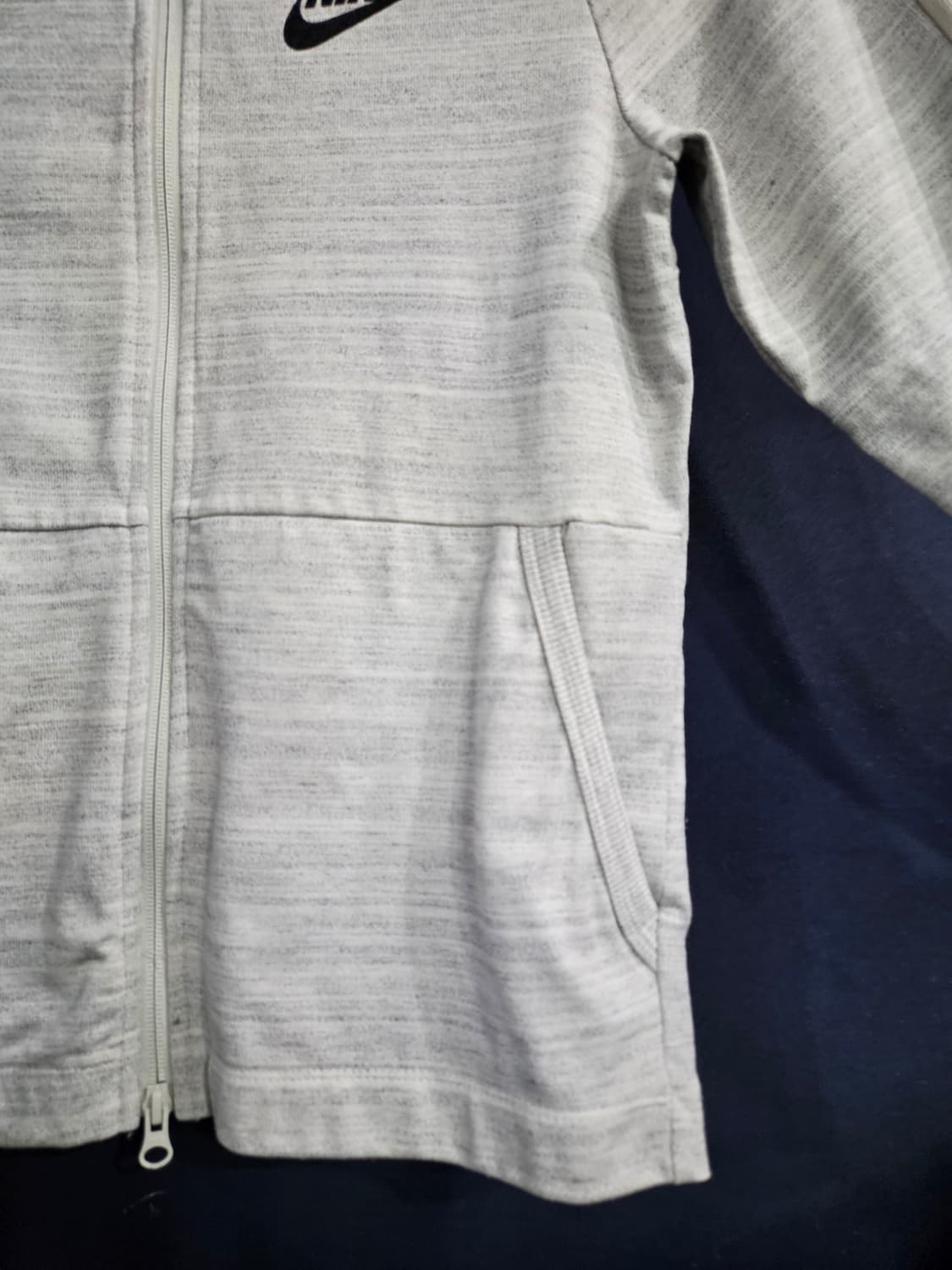 나이키 멜란지 그레이 남성 슬림핏 95 후드집업  상품이미지6