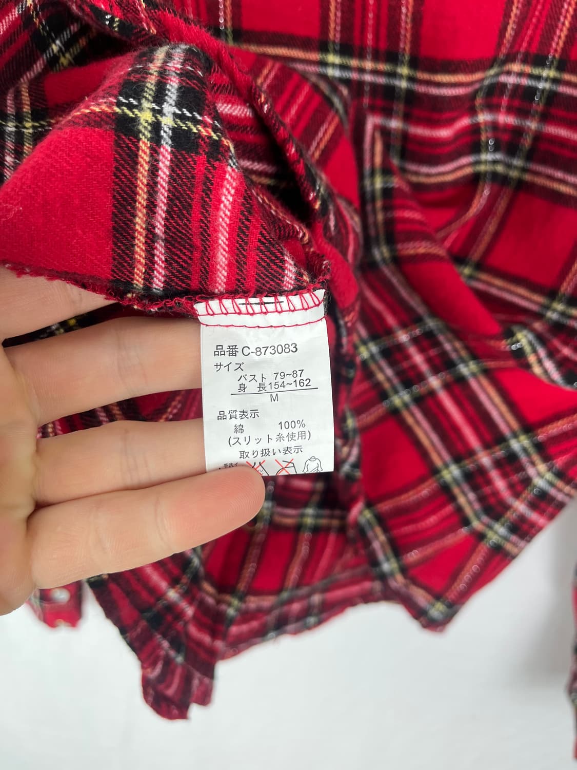 Vintage 체크 패턴 셔링 셔츠  상품이미지7