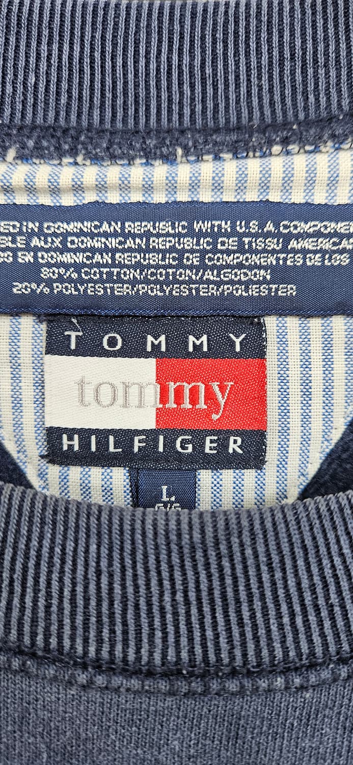(vtg)타미힐피거  기모 맨투맨 네이비 L 상품이미지3