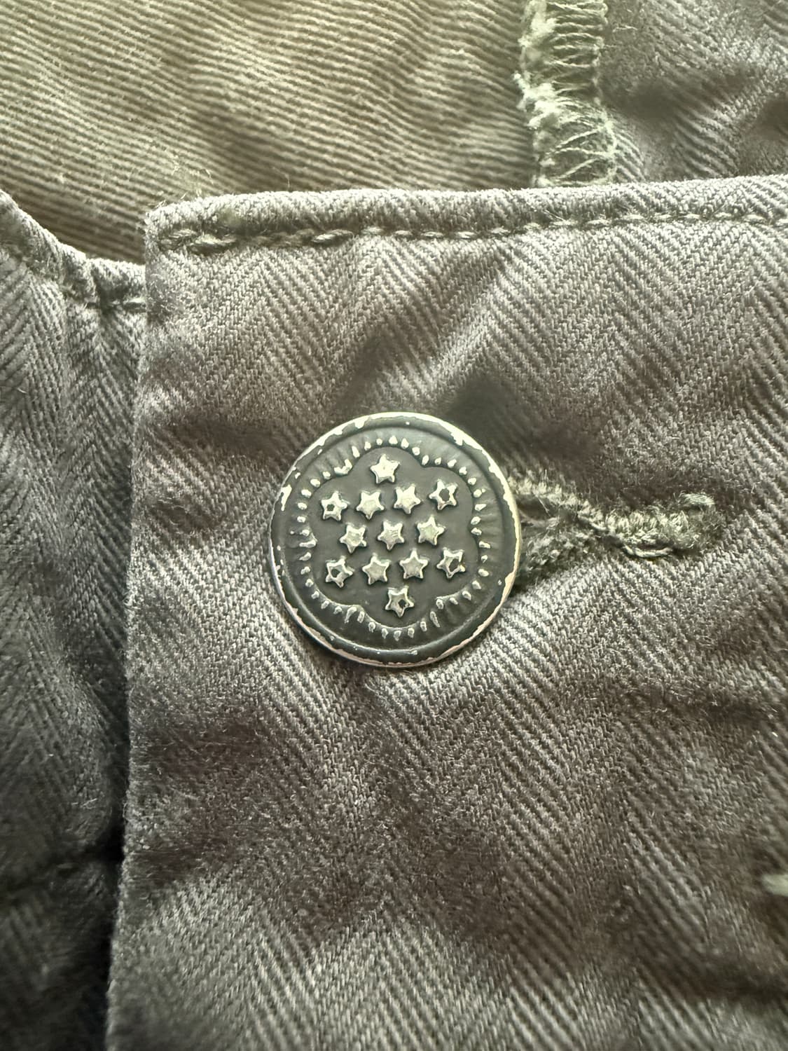 RRL 가먼트다이 헤링본 필드 팬츠 블랙 30x30 상품이미지6